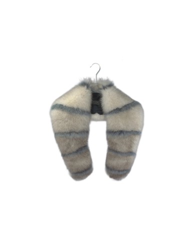 Luxusní límec z lišky - šedomodrý