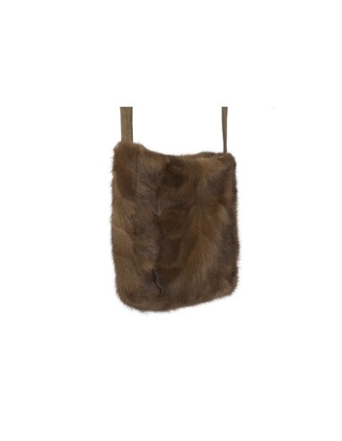 Hnědá kožešinová kabelka